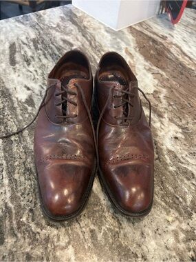 Franco Cuadra Men's Brown Leather Shoes size 28.5 euro have scuffs wear
